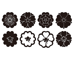 Sakura Kamon Family Crest For Japanese Cherry Japan Vector Logo Family Crest Crafts Japan Flower Japanese Crest