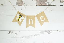 1st Birthday Decor, Bumble Bee One Banner