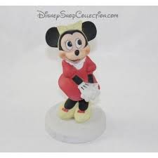 Figurine Minnie Disney Robe Rouge Biscuit De Porcelaine 19 Cm Disney Figurine Robe Rouge