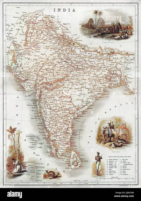 British india map hi-res stock photography and images - Alamy
