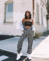 Calça Xadrez Feminina Preta E Branca Looks Para Quem Amara Xadrez Looks Looks Vintage Femininos Looks Tumblrs