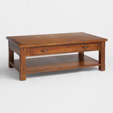 A brass round accent table that is sure to make a bold statement in your lobby, living room, or bedroom. Madera Coffee Table Brown Wood By World Market The Best Web