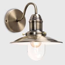 Industrial Style Fisherman S Wall Light In Antique Brass Wall Lights Industrial Style Wall Mounted Light