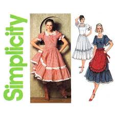 Square Dance Dress Pattern Uncut Bust 34 Simplicity 9103 1970s Barn Dance Ruffles Full Skirt Dress Half Apr Square Dance Dresses Dance Dresses Full Skirt Dress