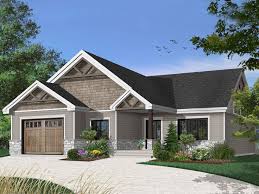 027h 0497 Bungalow House Plan 2 Bedrooms 2 Baths 1 Car Garage Craftsman Style House Plans Ranch Style House Plans Drummond House Plans
