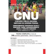 CNU - Concurso Nacional Unificado - BLOCO 5 - CONHECIMENTOS ESPECÍFICOS -  Eixos Temáticos 1 até 5 - IMPRESSA - FRETE GRÁTIS