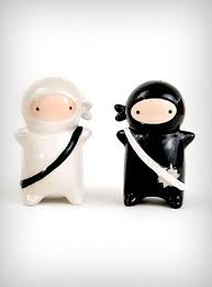 Ninjas Salt Pepper Shaker Set Stuffed Peppers Salt Pepper Shakers Pepper Shaker Salt and pepper shakers or salt and pepper pots, of which the first item is normally called a salt cellar in british english, are condiment dispensers used in western culture that are designed to allow diners to distribute grains of edible salt and ground peppercorns.