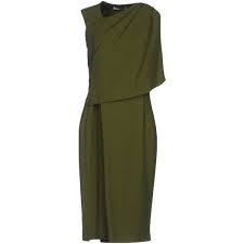 Givenchy Knee Length Dress 1 950 Liked On Polyvore Featuring Dresses Military Green Military Green Dress Army Green Dress Tube Dress Olive Green Dresses