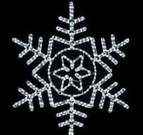 LED Rope Light Snowflake Motif - Lighted Silhouette - Cool White - 36 Inch | eBay