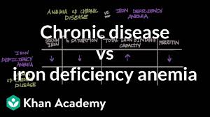 chronic disease vs iron deficiency anemia video khan academy