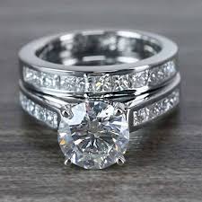 Whether you're unable to access a jeweler. 1 90 Carat Round Diamond Ring Matching Princess Cut Channel Set Wedding Band