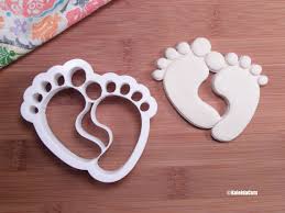 Baby Feet Cookie Cutter Baby Shower Cookie Cutter 3d Printed Baby Girl Onesie Baby Shower Favors Green Feet Cookie Cutter