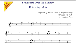 Over the rainbow jazz piano arrangement with sheet music by jacob koller. Free Sheet Music For The Flute Somewhere Over The Rainbow Andrew Scott Music