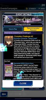 To trigger his unlock missions successfuly . News Seems Like Konami Releases Jaden Yubel Character Blurb A Bit Early Divine Neos Appears To Be His Ace R Duellinks