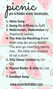 Therefore, preschool lesson plans are most effective when they include opportunities to involve the kids in various activities and let them carry out different tasks. Spring Preschool Music Lesson Plan Going On A Picnic Music For Kiddos Preschool Music Lessons Music Lesson Plan Music Lessons