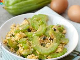 Easy Recipe For Stir Fried Bitter Gourd Bitter Melon With Egg Melon Recipes Bitter Melon Recipes Asian Vegetables