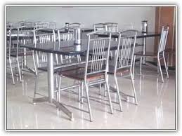 Standard 6 seater and 8 seater models available with molded backet seats of high utility product with or without advantages of work table. Ss Dining Table Chairs Frame Grisham Industry