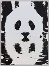 50 shades of grey panda painting