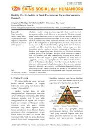 Ghs didefinisikan sebagai suatu keadaan fizikal, minda dan sosial yang sihat, cergas. Pdf Cerminan Pemakanan Sihat Dalam Peribahasa Tamil Suatu Kajian Semantik Inkuisitif