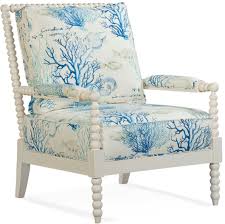 Shop from the world's largest selection and best deals for accent chair in armchairs. Coastal Upholstered Chairs In Beachy Nautical Fabrics Coastal Decor Ideas Interior Design Diy Shopping
