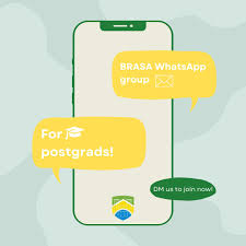 🚨 POSTGRADS 🚨 it just became a lot easier to connect with your fellow  BRASA members in graduate school! 💚 DM us to join our Postgrads WhatsApp  group NOW 😊 *Not for