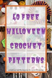 Lollipop ghost by one dog. 40 Free Halloween Crochet Patterns Highland Hickory Designs