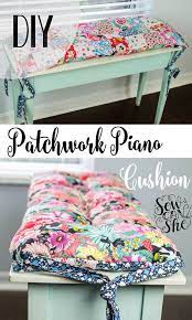 How To Sew A Patchwork Bench Cushion Free Tutorial Sewing Cushions How To Make Pillows Patchwork Cushion