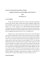 Jadi, diperlukan asesmen baik terhadap proses maupun hasil belajar. Doc Contoh Asesmen Portofolio Irnanda Susanti Academia Edu
