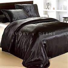 Mix and match from our extensive collection of satin bedding: Luxury Black Satin Doona Cover Bedding Set Bed Linens Luxury Satin Bedding Bed Linen Sets