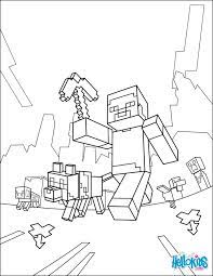 minecraft coloring page taking a walk printables pages for boys coloriage feuerwe