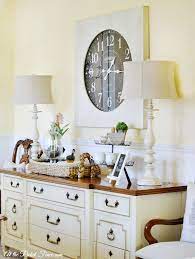 Wall decor above dining room buffet. Oversized Wall Clock In The Dining Room Diy Dining Room Wall Decor Bedroom Quotes Dining Room Wall Decor