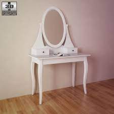 The soft shapes create a romantic silhouette that becomes the focal point in the room. Ikea Hemnes Dressing Table With Mirror 3d Model Furniture On Hum3d