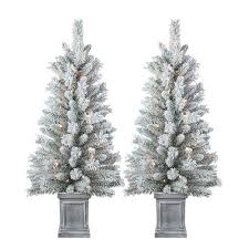We did not find results for: Home Accents 4 Ft 50 Light Clear Pre Lit Snowy Flocked Potted Christmas Tree Set Of 2 The Home Depot Canada