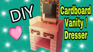 It is really cute and can be made to fit your style. Diy Cardboard Furniture Vanity Cardboard Dressing Table How To Make Youtube