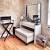Black Vanity Desk With Mirror