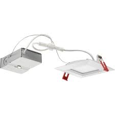 Lithonia Lighting Wafer Square 4 In White Integrated Led Recessed Kit Wf4 Sq B Led 30k Mw M6 The Home Depot