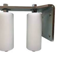 Rodillo guía de puerta deslizante L Soporte de poste trasero universal  resistente ajustable doble rodillos de nailon para puertas correderas - ...