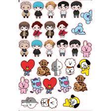 bts bt21 customized printable vinyl sticker 160
