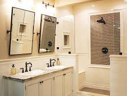 Explore moen's collection of oil rubbed bronze bathroom accessories and hardware available in several styles including modern, transitional, and traditional. Love Oil Rubbed Bronze Fixtures White Vanity White Tile And Marble Counter Bathroom Mirror Bathroom Renovations Bathroom Gallery