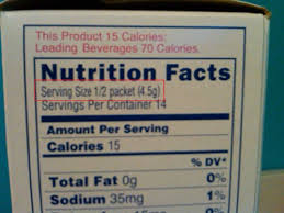 Sodium, na, 0.00 mg, 0 % . One Serving Of Crystal Light Half Of This Pre Measured Packet Consumerist