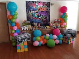 90s party decorations balloon garland kit, hip pop theme backdrop, 10 chain balloons,30 link balloons for 80s 90s hip hop retro disco theme birthday. Hip Hop Old School Graffiti Birthday Party Ideas Photo 2 Of 10 Catch My Party