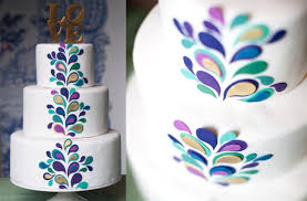 Thanks to the chapels for having us do the cake for you! Wedding Cakes With Pops Of Purple Ideabook By Onewed On Onewed