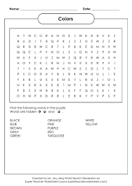 If you want the answers also! Word Search Puzzle Generator