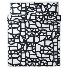 Skuggbracka Housse De Couette Et Taie S Blanc Noir Ikea En 2020 Avec Images
