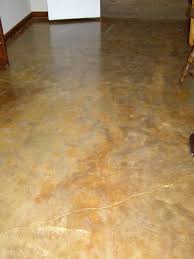 I Stained Our Basement Floor Using A Plant Mineral Called Copperas Mopped On About 8 Coats A Waterproofing Basement Concrete Stained Floors Garage Floor Tiles