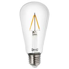 lunnom لمبة led e27 100 lumen شكل قطرة شفاف ikea