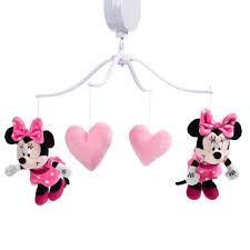 Lambs Ivy Disney Baby Minnie Mouse Love Pink Musical Baby Crib Mobile Soother Walmart Com