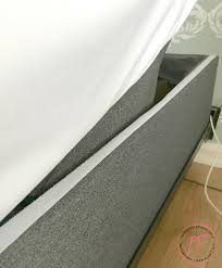 A bed skirt, also called a dust ruffle, is a traditional bed dressing that covers the box spring and extends nearly to the floor. No Sew Tailored Bed Skirt For An Adjustable Bed Interior Frugalista