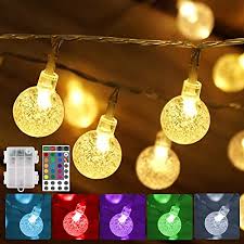 Samoleus globe string lights, 23ft (7m) 50 led ball string lights fairy lights battery operated 8 flashing mode with remote timer, waterproof christmas lights for christmas tree, party, bedroom, garden, outdoor, indoor (warm white led) 3.3 out of 5 stars. Battery Operated Usb 2 In 1 String Lights 40ft 100 Led Globe String Lights With Timer Memory Function 8 Modes String Lights For Christmas Patio Party Indoor Outdoor Bedroom Multicolor Amazon Com