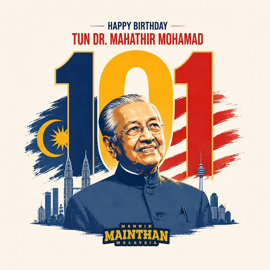 Happy 101st Birthday, Tun Mahathir! Wishing Tun good health, happiness, and many more wonderful years ahead.